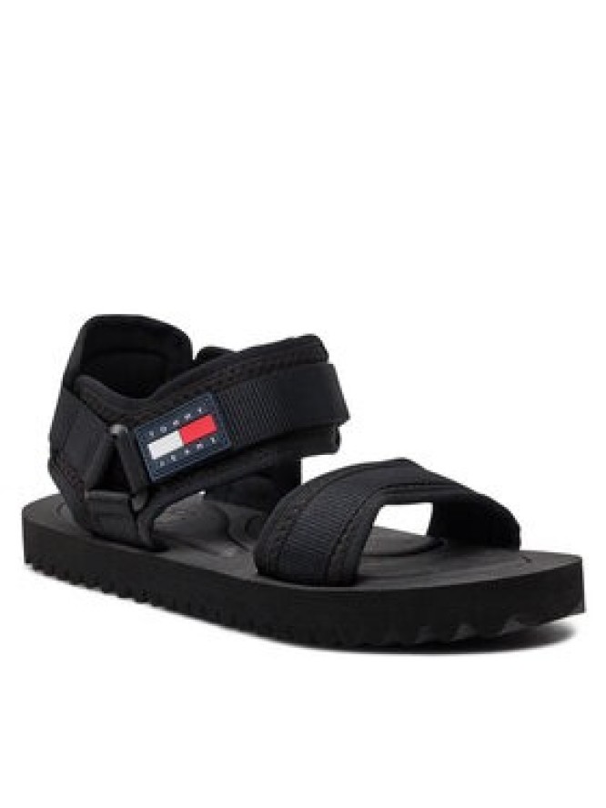 Tommy Jeans Sandały Tjm Sandal Luxe EM0EM01387 Czarny