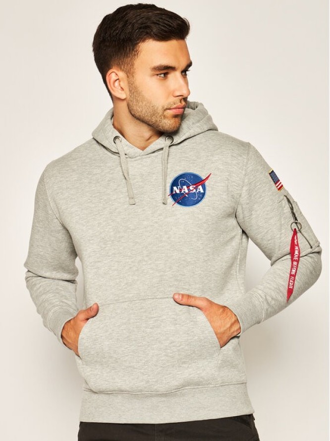 Alpha Industries Bluza Space Shuttle 178317 Szary Regular Fit