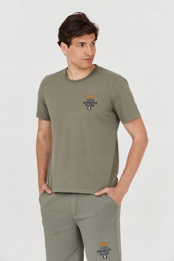 AERONAUTICA MILITARE Zielony t-shirt męski