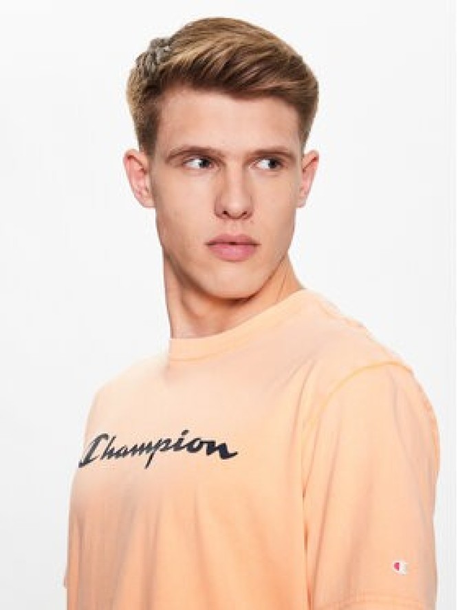 Champion T-Shirt 218604 Pomarańczowy Regular Fit