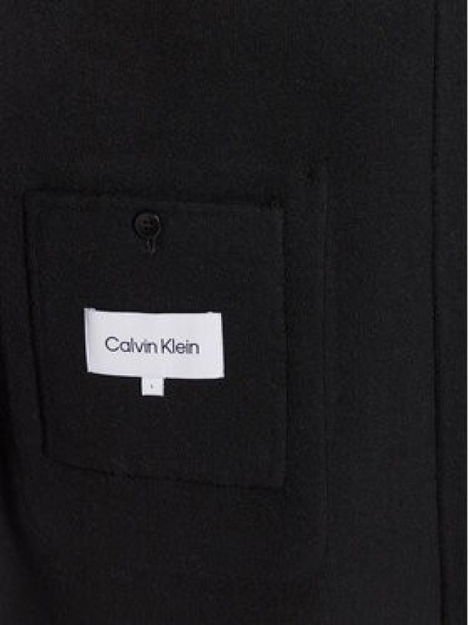 Calvin Klein Płaszcz wełniany K10K111601 Czarny Regular Fit