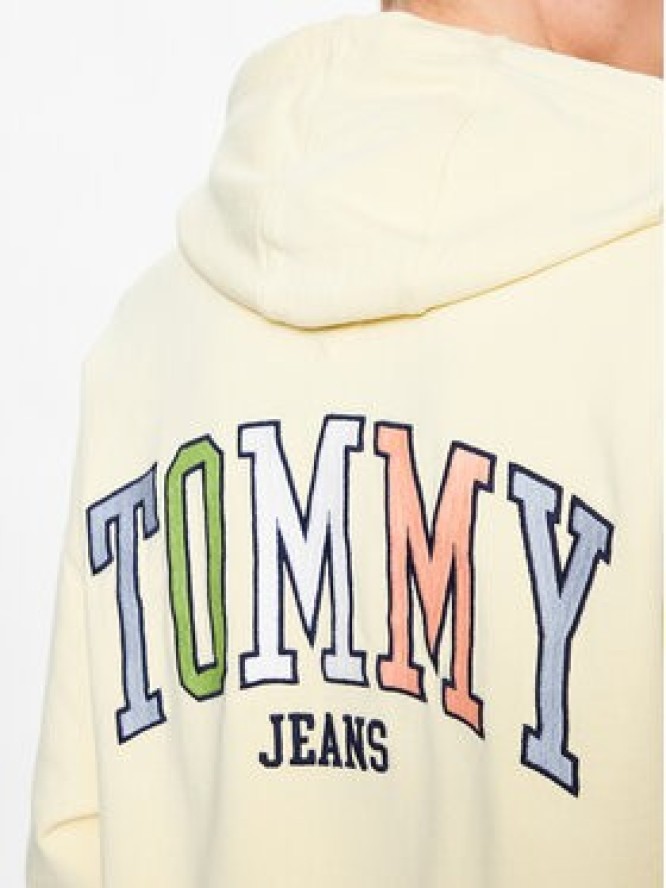 Tommy Jeans Bluza Collegie DM0DM16371 Żółty Relaxed Fit