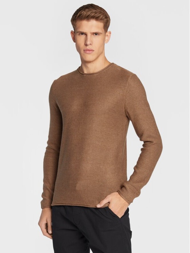 Solid Sweter 21104152 Brązowy Regular Fit