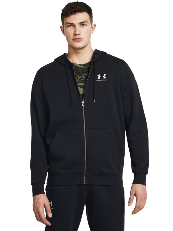 Bluza dresowa męska Under Armour UA Essential Fleece Fz Hood - czarna