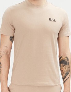 EA7 Emporio Armani T-Shirt 8NPT25 PJVPZ U6155 Beżowy Regular Fit