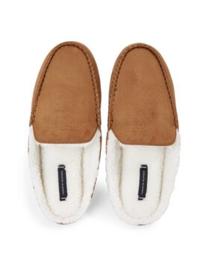 Tommy Hilfiger Kapcie Hilfiger Mocassin Homeslipper FM0FM04769 Brązowy