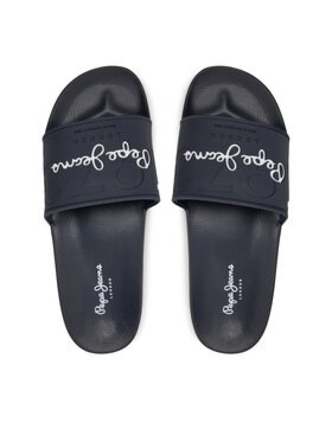 Pepe Jeans Klapki Slider Young M PMS70147 Granatowy