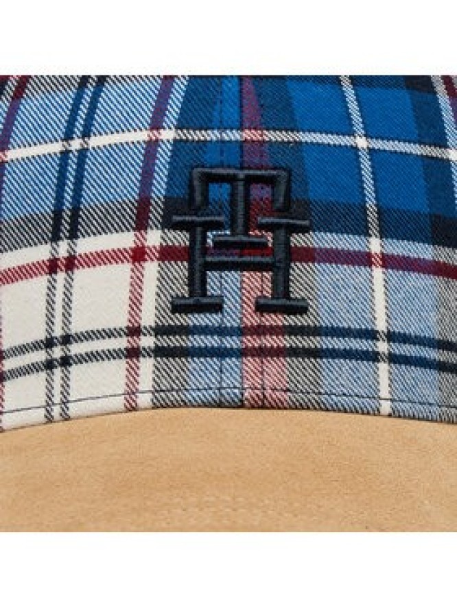 Tommy Hilfiger Czapka z daszkiem Th Monogram Tartan Cap AM0AM11991 Niebieski