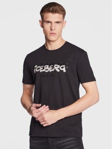 Iceberg T-Shirt 23EI1P0F0276307 Czarny Regular Fit