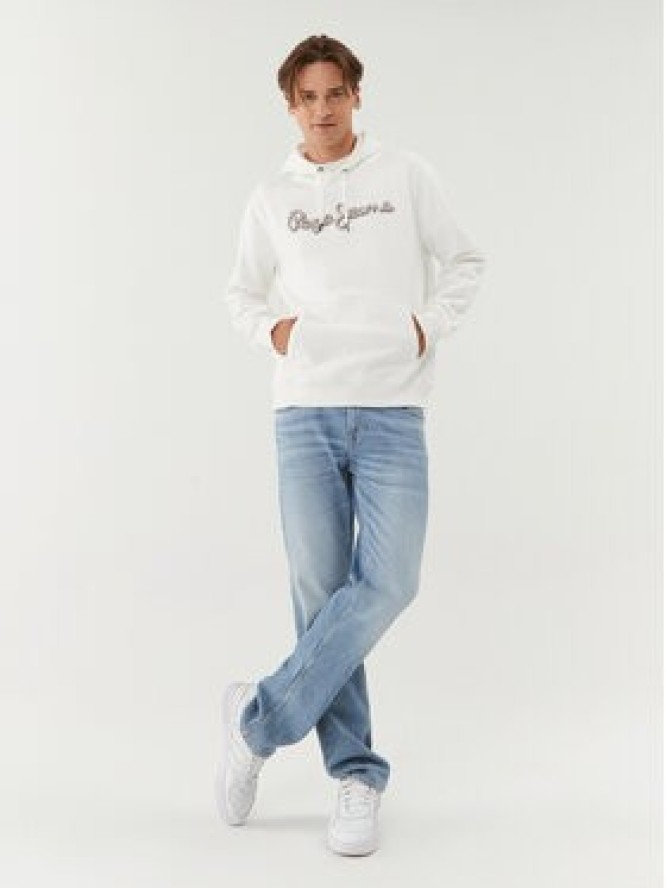 Pepe Jeans Bluza Ryan Hoodie PM582328 Biały Regular Fit