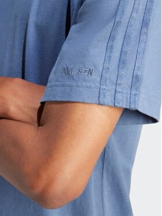 adidas T-Shirt ALL SZN 3-Stripes IR5199 Niebieski Regular Fit