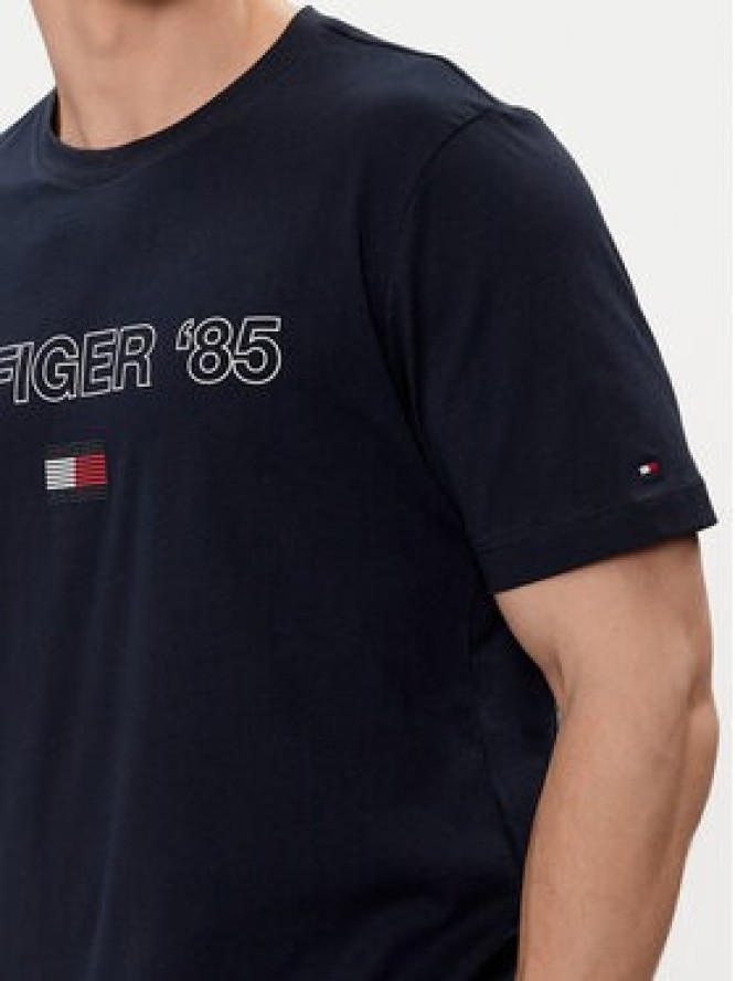 Tommy Hilfiger T-Shirt 85' MW0MW34427 Granatowy Regular Fit