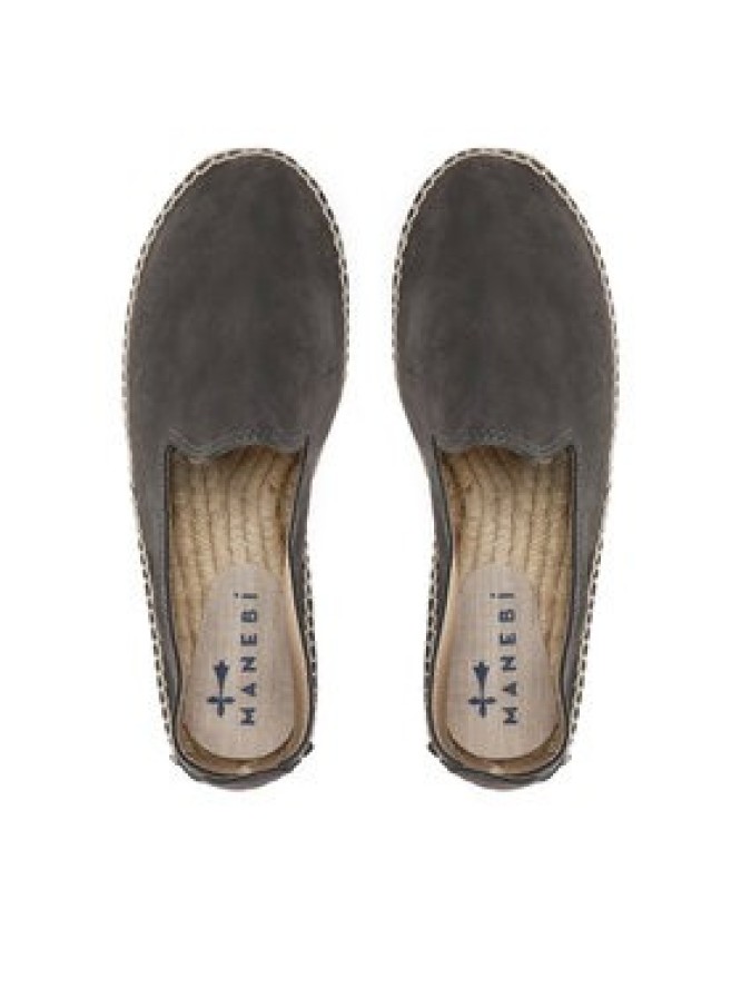 Manebi Espadryle Suede Flat Espadrilles W 1.0 C0 Szary