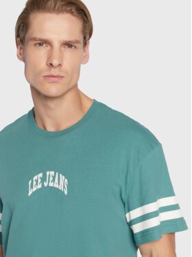 Lee T-Shirt College L69BFQDO 112321853 Zielony Relaxed Fit