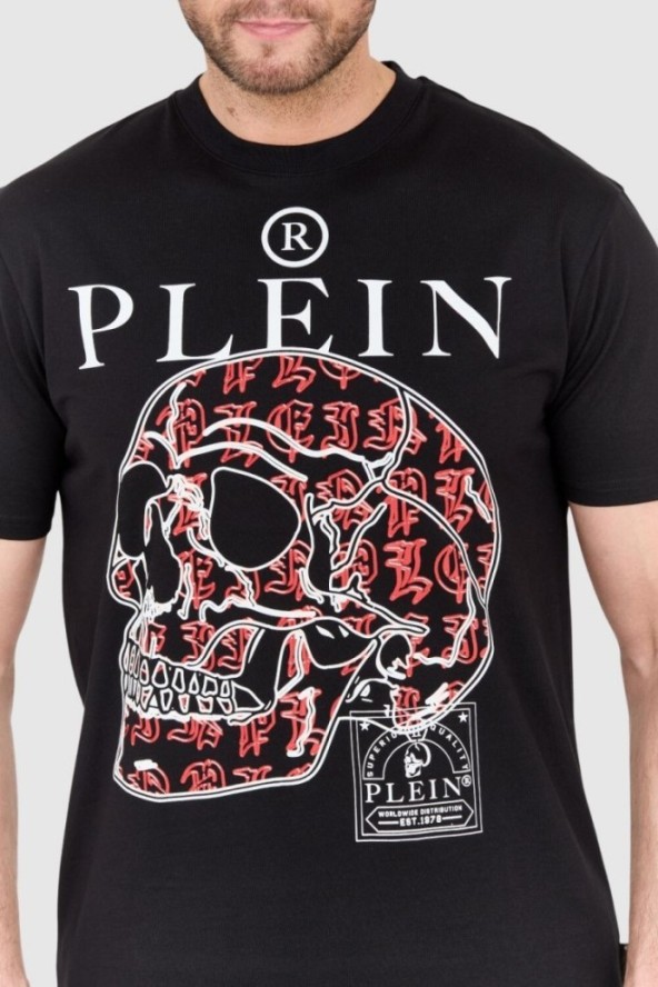 PHILIPP PLEIN Czarny męski t-shirt skull
