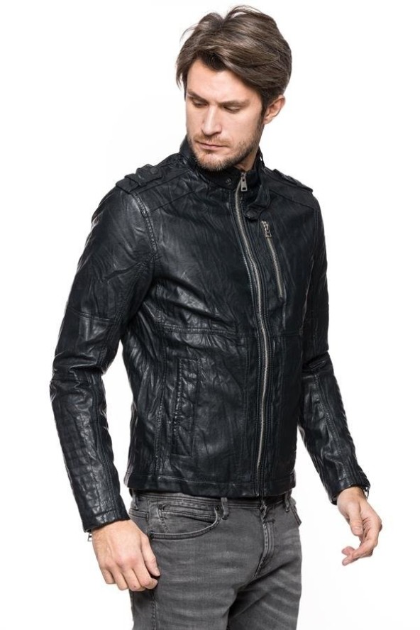 KURTKA SKÓRZANA TOM TAILOR LEATHER-LOOK BIKER JACKET 3721883.00.12 COL. 2578