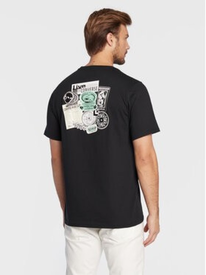 Converse T-Shirt Sticker Graphic 10023793-A02 Czarny Standard Fit