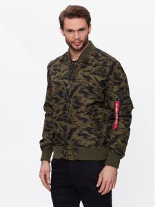 Alpha Industries Kurtka bomber MA-1 191103C Zielony Regular Fit