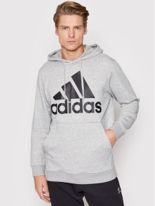 adidas Bluza Essentials Big Logo GK9541 Szary Regular Fit