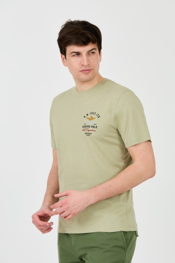 AERONAUTICA MILITARE Zielony t-shirt Short Sleeve