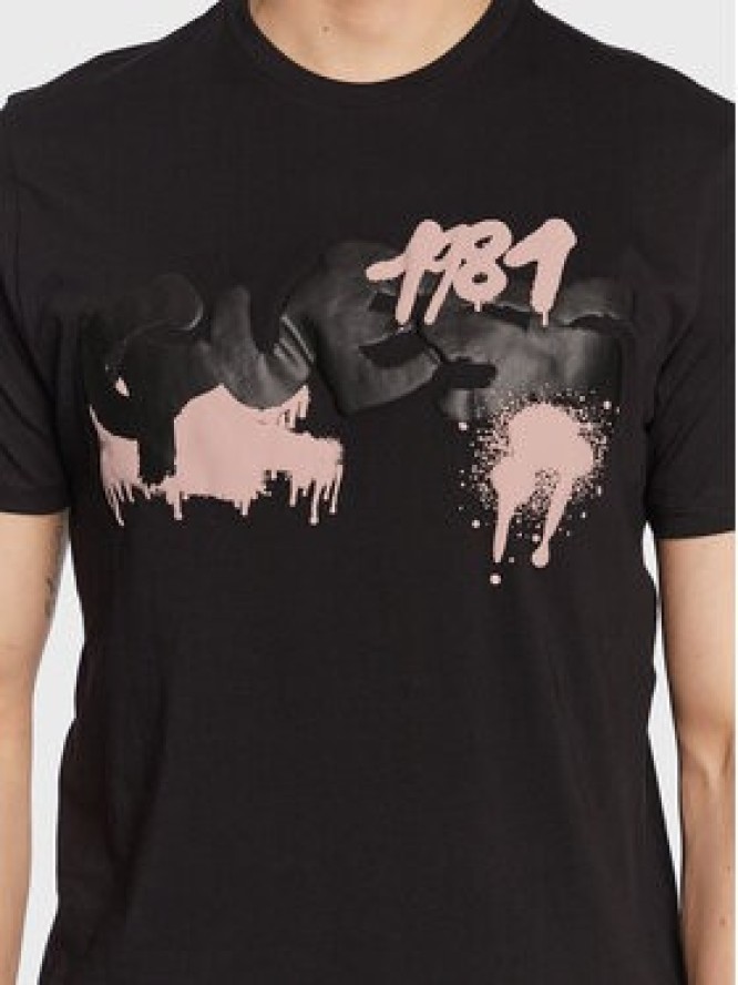 Guess T-Shirt Graffiti Logo M3GI59 K9RM1 Czarny Slim Fit