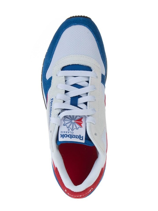 Reebok Skórzane sneakersy "Classic" w kolorze biało-czerwono-niebieskim rozmiar: 38,5