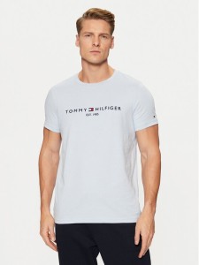 Tommy Hilfiger T-Shirt Tommy Logo MW0MW11797 Niebieski Regular Fit