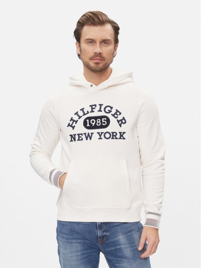 Tommy Hilfiger Bluza Collegiate MW0MW32682 Écru Regular Fit