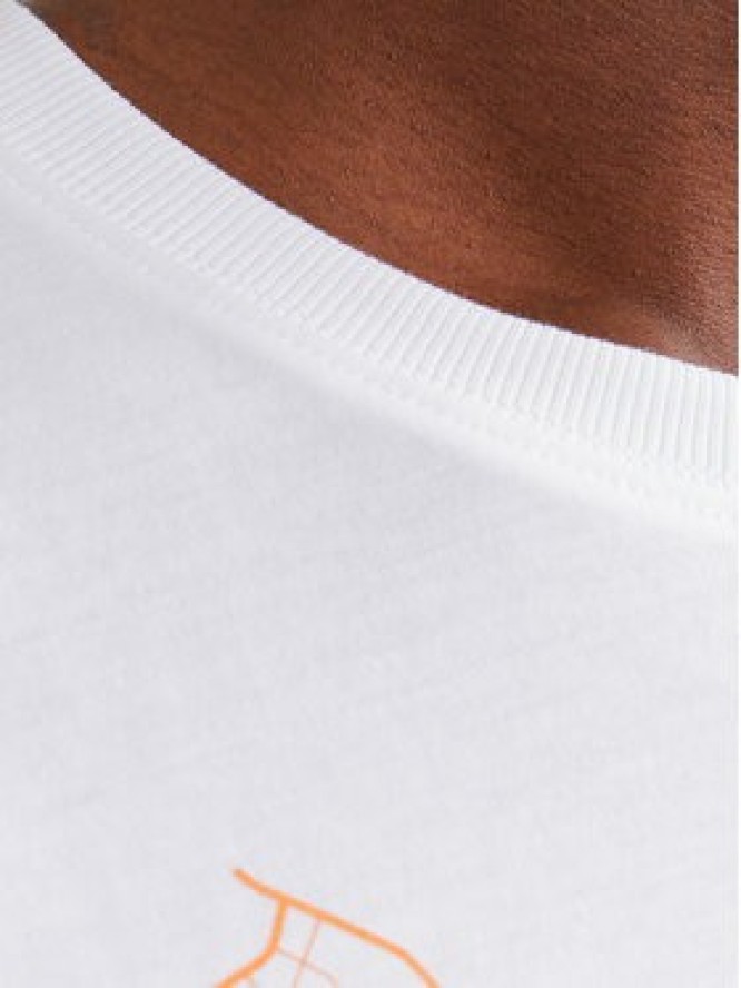 Jack&Jones T-Shirt Map Logo 12252376 Biały Standard Fit