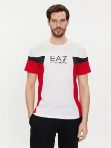 EA7 Emporio Armani T-Shirt 3DPT10 PJ02Z 1100 Biały Regular Fit