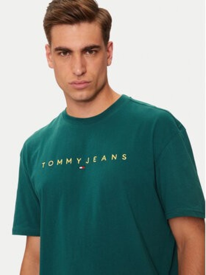 Tommy Jeans T-Shirt DM0DM19694 Zielony Regular Fit