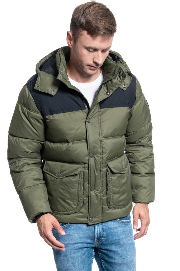 MĘSKA KURTKA ZIMOWA LEE PUFFER JACKET OLIVE GREEN L86NSZNX