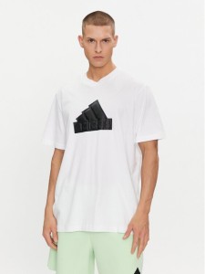 adidas T-Shirt IN1623 Biały Loose Fit