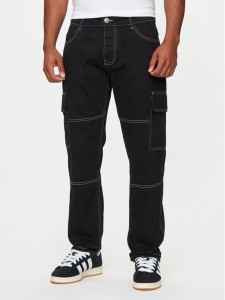 Brave Soul Jeansy MJN-SPACEBLK Czarny Straight Fit