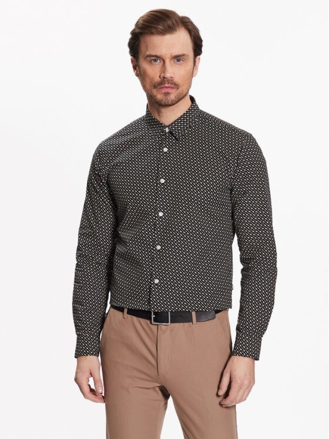 Boss Koszula 50488041 Beżowy Slim Fit