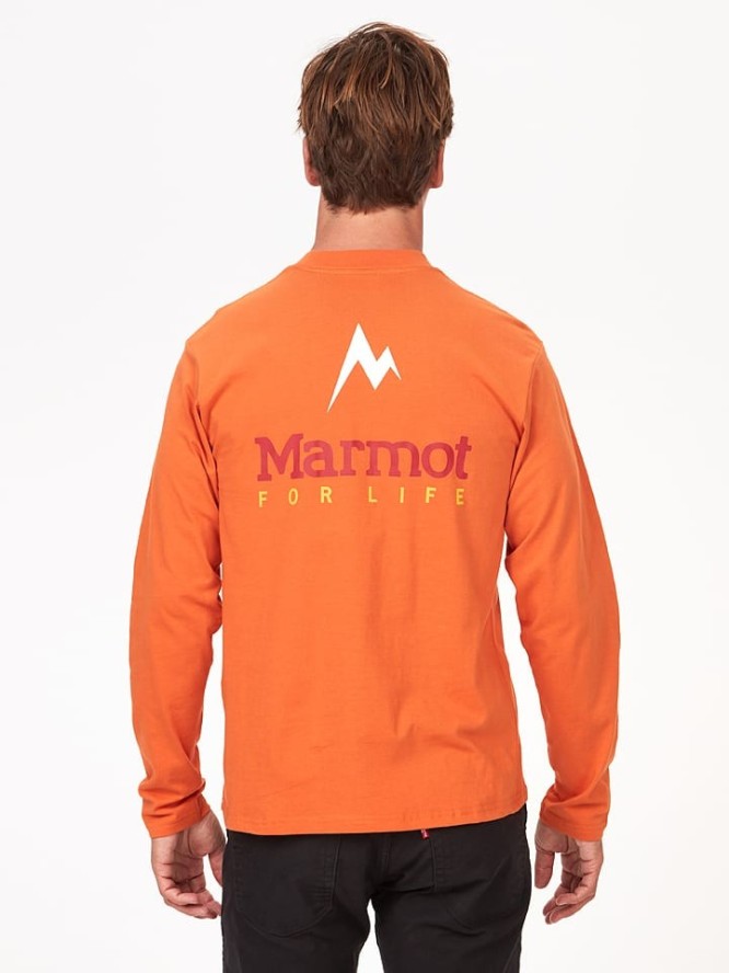 Marmot Koszulka "Marmot For Life" w kolorze pomarańczowym rozmiar: S