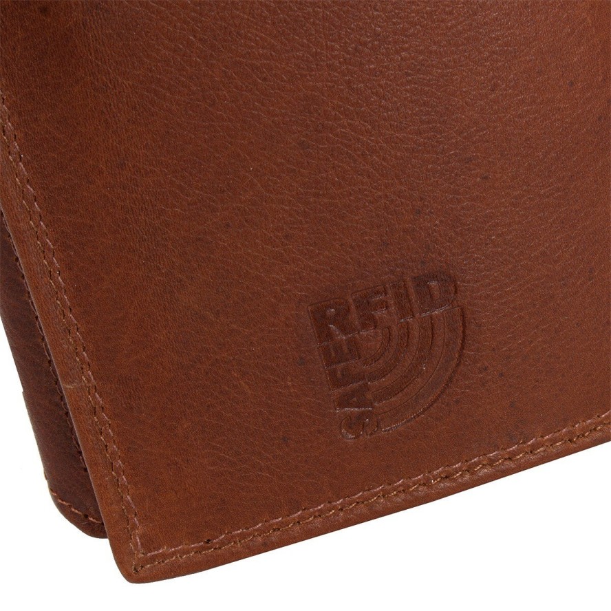 MUSTANG UDINE WALLET UNIWERSALNY SKÓRZANY PORTFEL PREMIUM POJEMNY NA KARTY SKÓRA COGNAC 06.102031