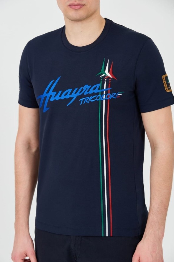 AERONAUTICA MILITARE Granatowy t-shirt Short Sleeve