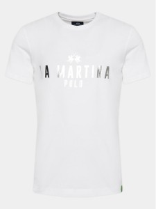 La Martina T-Shirt YMR322 JS206 Biały Regular Fit