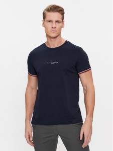 Tommy Hilfiger T-Shirt Logo MW0MW32584 Granatowy Slim Fit