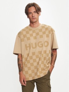 Hugo T-Shirt Narliparo 50517942 Beżowy Loose Fit