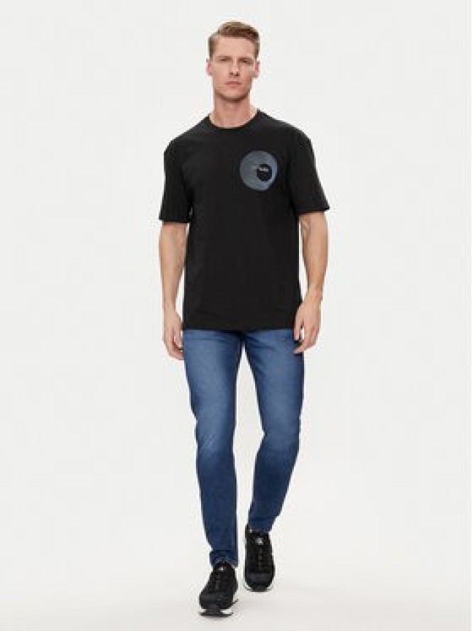 Calvin Klein Jeans T-Shirt Frequency Logo J30J325200 Czarny Regular Fit