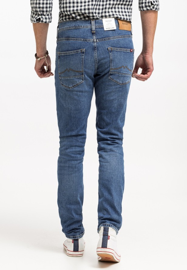 MUSTANG VEGAS SLIM MĘSKIE SPODNIE JEANSOWE JEANSY DŻINSY DENIM BLUE 1015350 5000 682