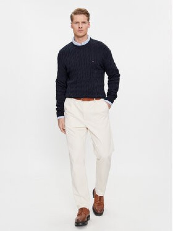 Tommy Hilfiger Sweter MW0MW33132 Granatowy Relaxed Fit