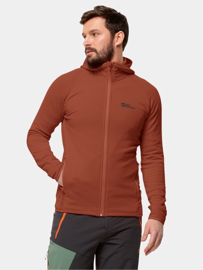 Jack Wolfskin Bluza techniczna Baiselberg Hooded Fz 1710541 Czerwony Regular Fit