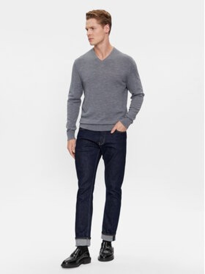 Calvin Klein Sweter K10K110423 Szary Slim Fit