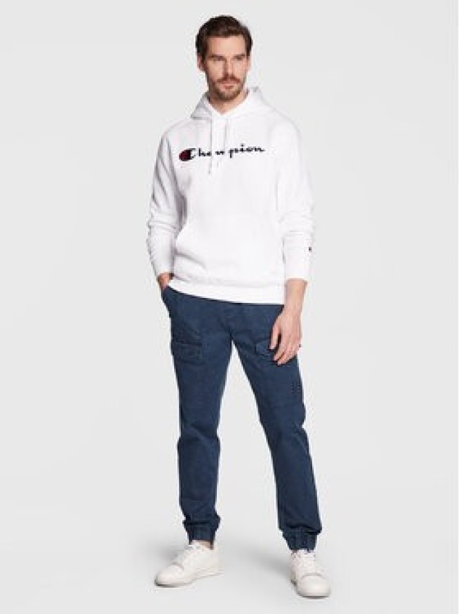 Champion Bluza Script Logo Embroidery 217858 Biały Regular Fit