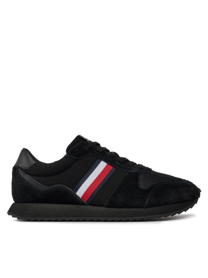 Tommy Hilfiger Sneakersy Runner Evo Mix Ess FM0FM04886 Czarny