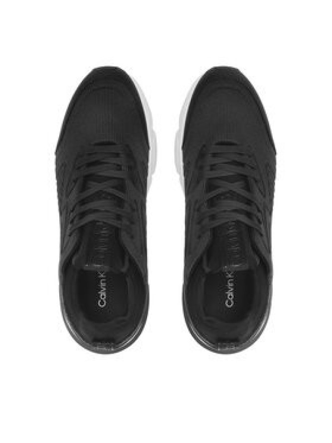 Calvin Klein Sneakersy Low Top Lace Up Knit HM0HM00647 Czarny