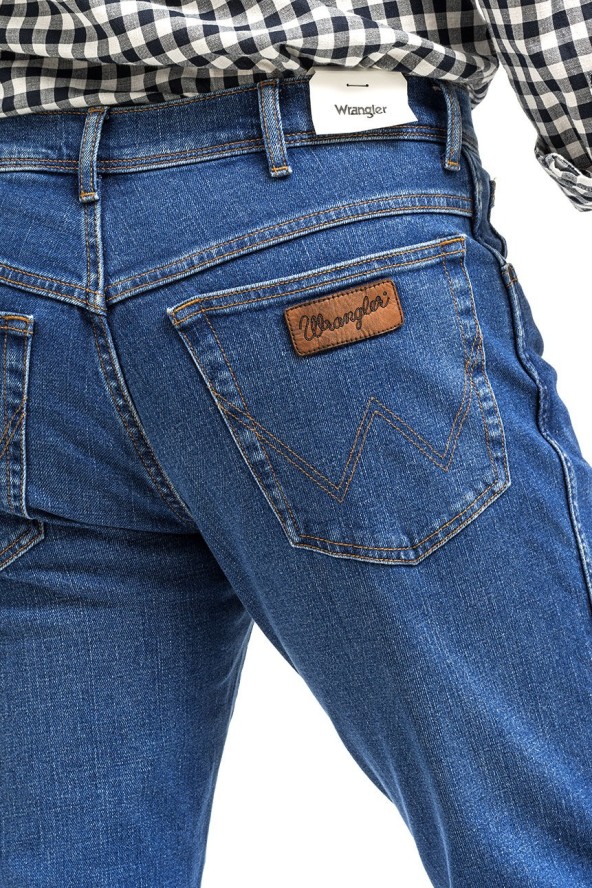 WRANGLER TEXAS SLIM MĘSKIE SPODNIE JEANSOWE BANGING W12SHN58Q